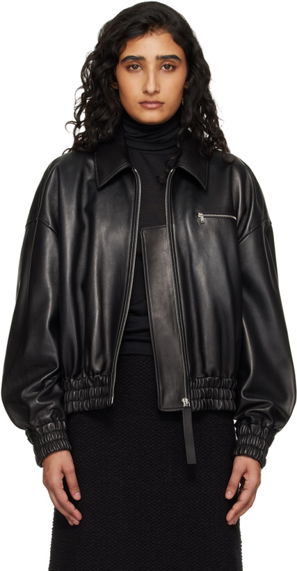 Photo: Jil Sander Black Blouson Leather Jacket