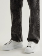 Alexander McQueen - Exaggerated-Sole Shearling-Lined Leather Sneakers - White