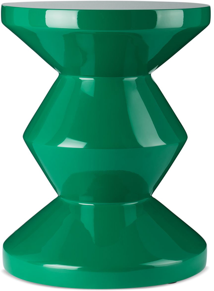 POLSPOTTEN Green Zig Zag Stool