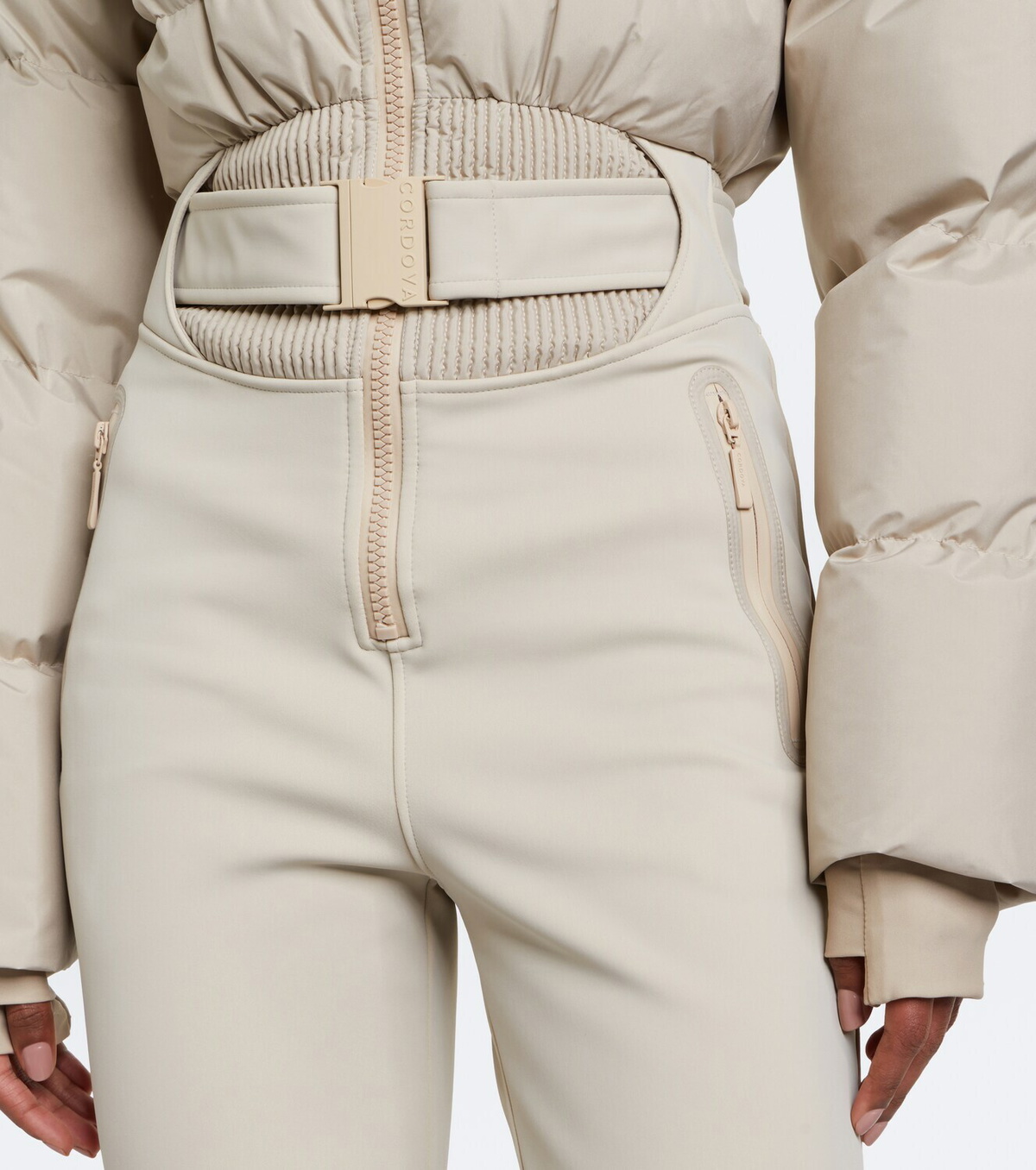 Cordova Fassa belted down ski suit