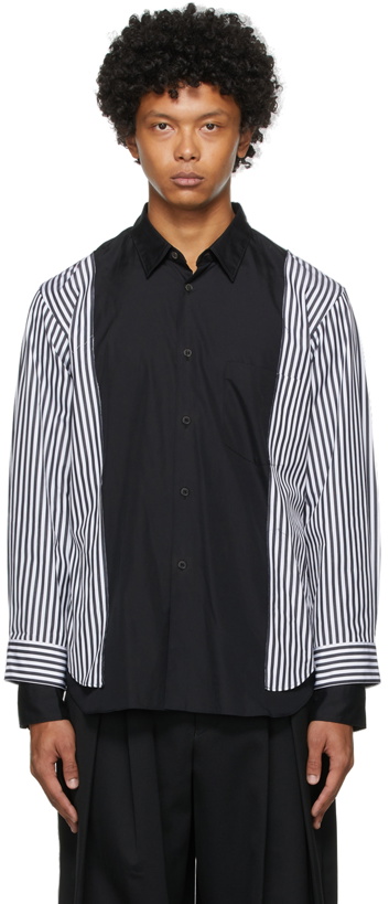 Photo: Comme des Garçons Homme Plus Black & White Paneled Shirt