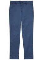 Slowear Slim-leg Stretch-cotton Trousers Navy