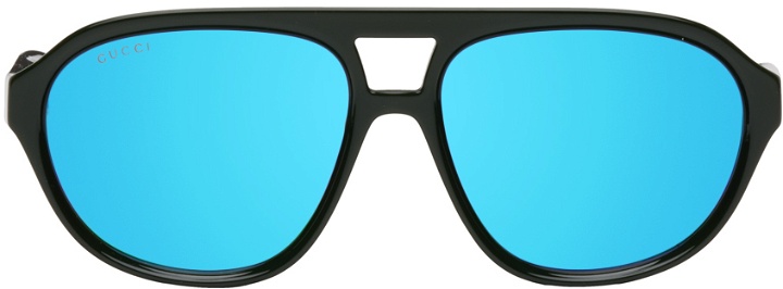 Photo: Gucci Green Aviator Sunglasses