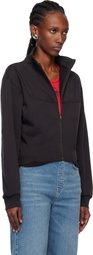 Prototypes Black Upside Down Zip Up Sweatshirt