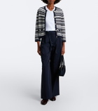 Veronica Beard Bellingham striped cotton cardigan
