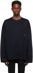 Wooyoungmi Navy Crewneck Long Sleeve T-Shirt