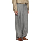 Hed Mayner Gray Striped Trousers