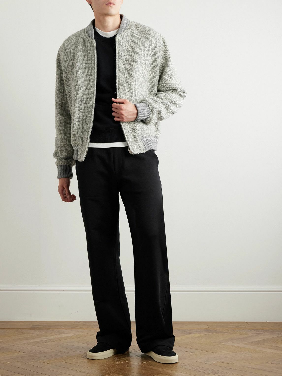 TOM FORD - Cotton-Blend Jersey Sweatshirt - Black TOM FORD