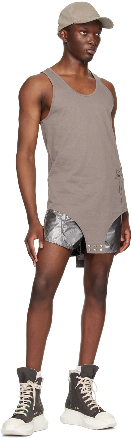 新作 Rick Owens × Champion Dolphin ショートパンツ Rick OwensのChampionエディション シルバー Dolphin ショート