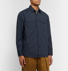 Monitaly - Cotton-Poplin Shirt - Blue