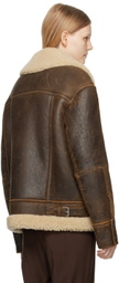 Sportmax Brown Empoli Leather Jacket