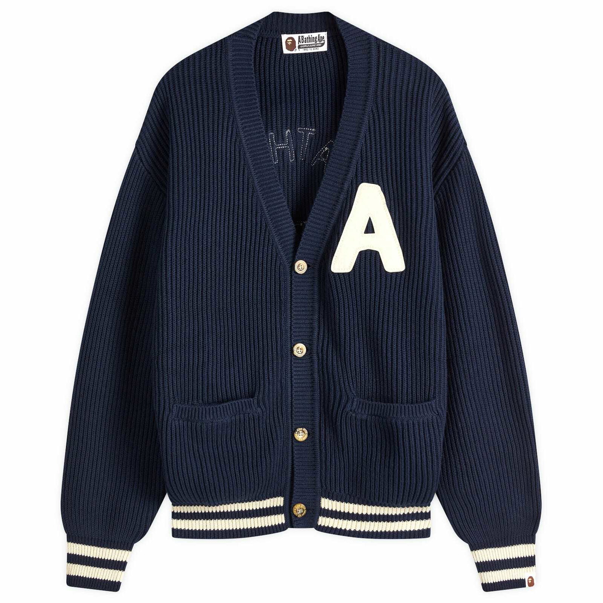 BAPE Tan Cropped Cardigan A Bathing Ape