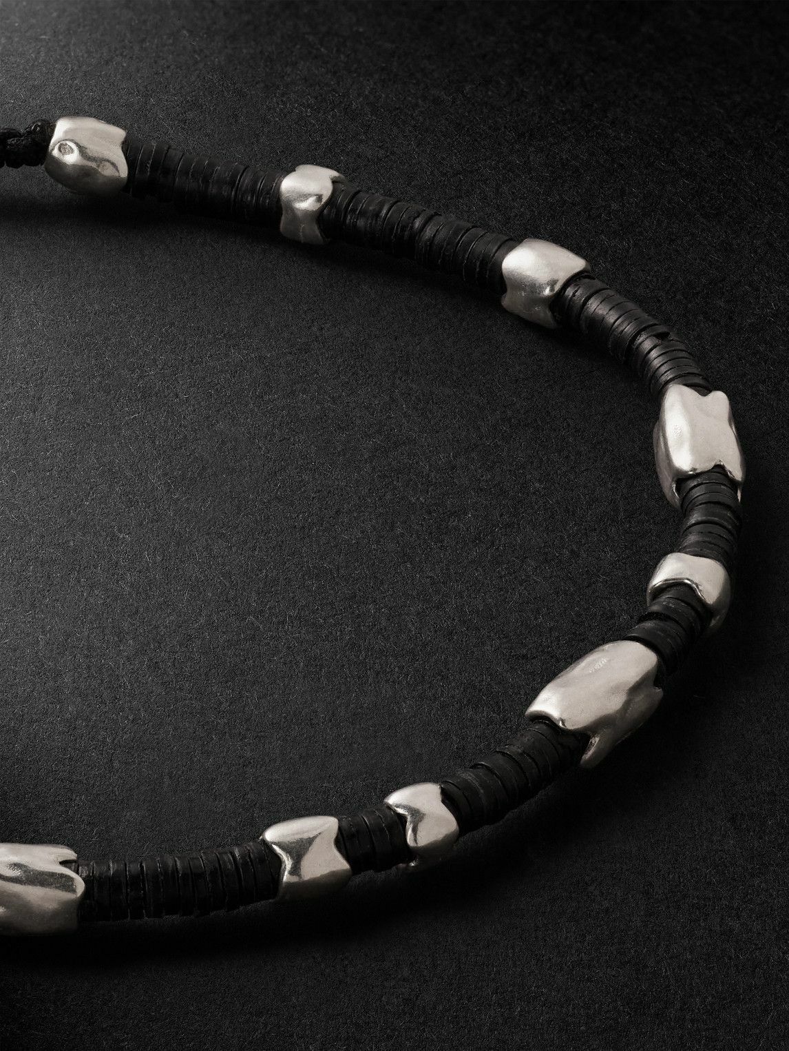 M. Cohen - Dryp Sterling Silver Beaded Bracelet - Black