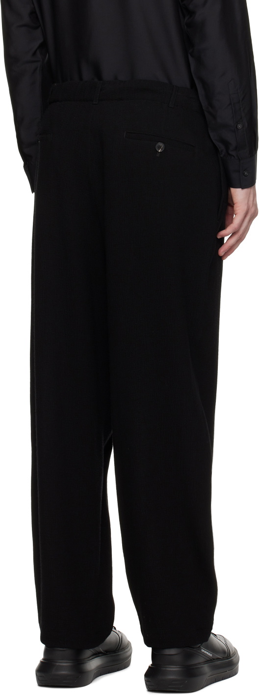 Emporio Armani Black Drawstring Trousers Emporio Armani