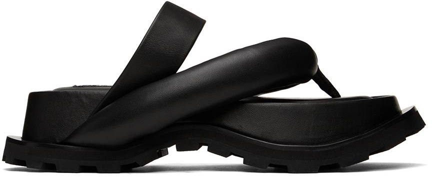 Jil Sander Black Oversize Strap Platform Sandals Jil Sander display picture 2