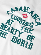 Casablanca - Looking at the Beauty of the World Logo-Print Organic Cotton-Jersey T-Shirt - White