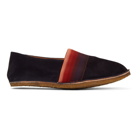 Dries Van Noten Navy Suede Ribbon Loafers