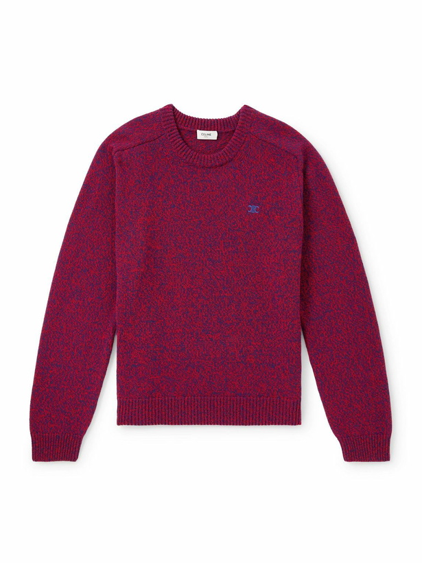 Photo: CELINE - Wool and Cashmere-Blend Sweater - Burgundy