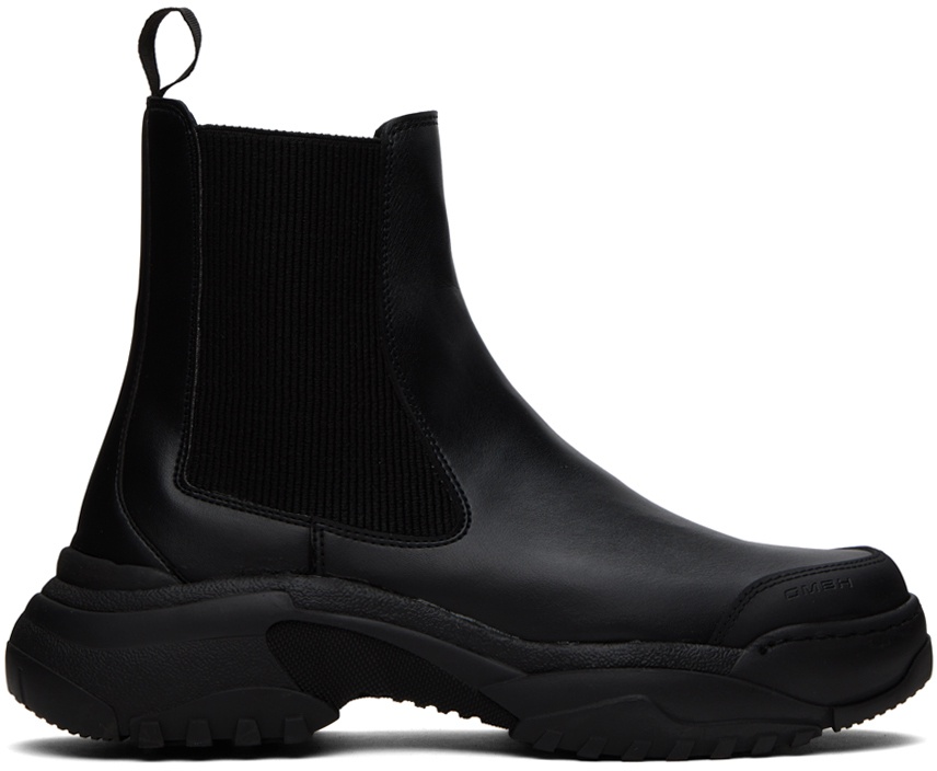 Photo: GmbH Black Faux-Leather Chelsea Boots