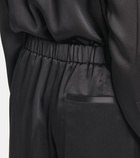 Loewe Mid-rise silk satin wide-leg pants