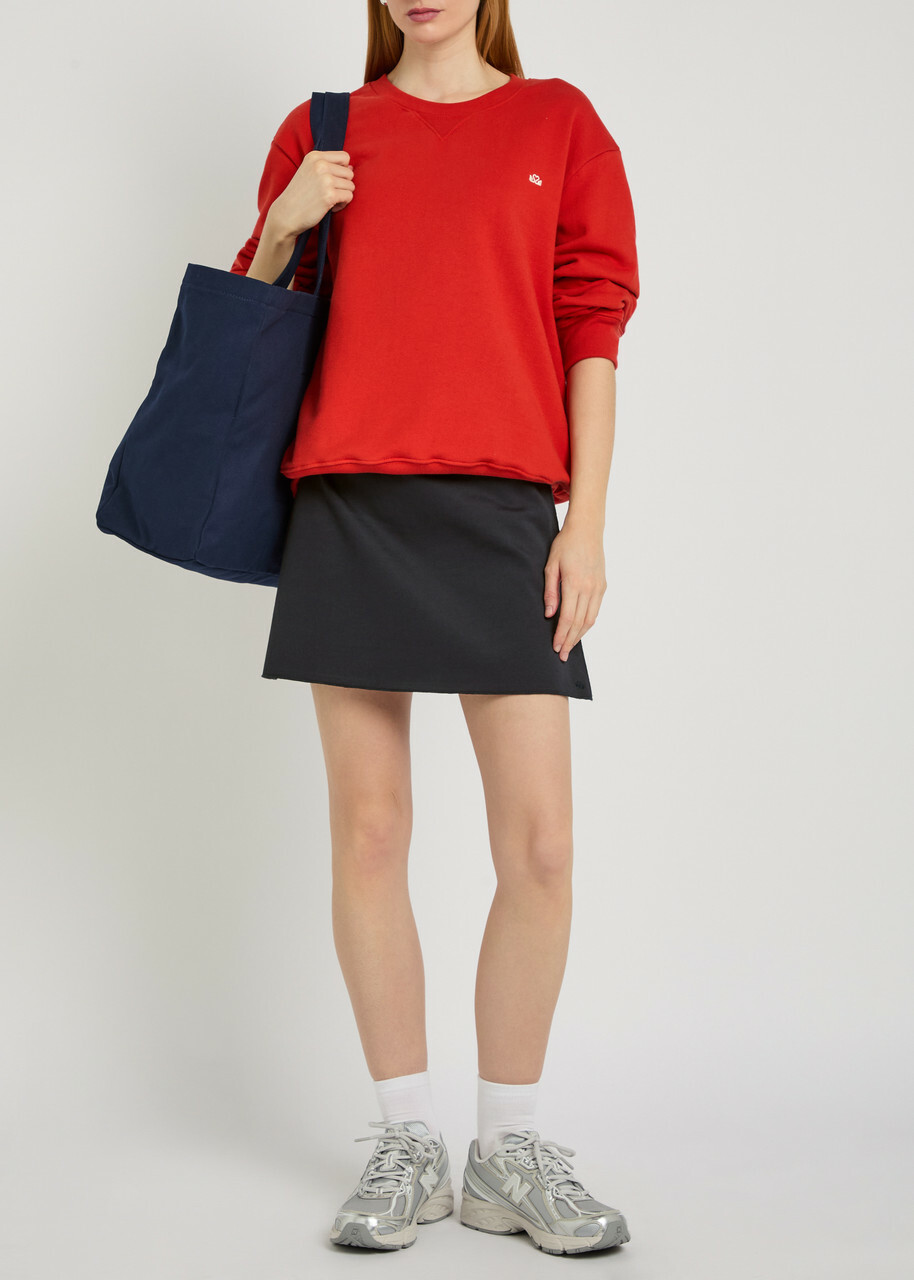 Spence Court Piqué Ponte Mini Tennis Skirt Navy