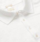 Massimo Alba - Slub Linen Polo Shirt - White