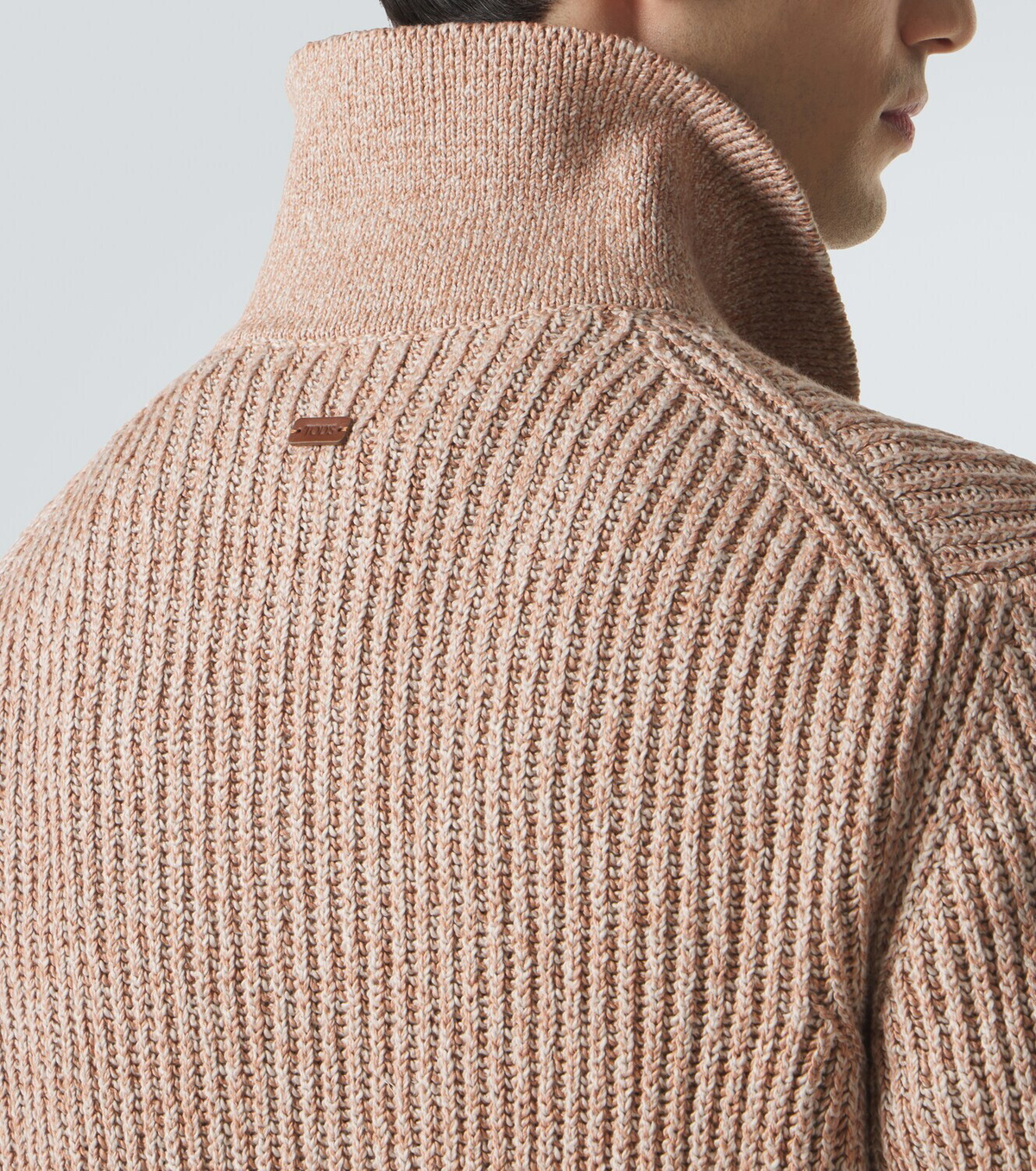 Tod's Cotton mouliné zip-up cardigan