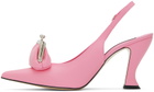 Pushbutton Pink Coin Purse Heels