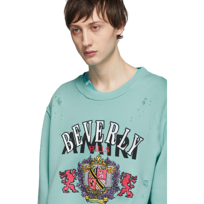 Amiri Blue Beverly Hills Sweatshirt