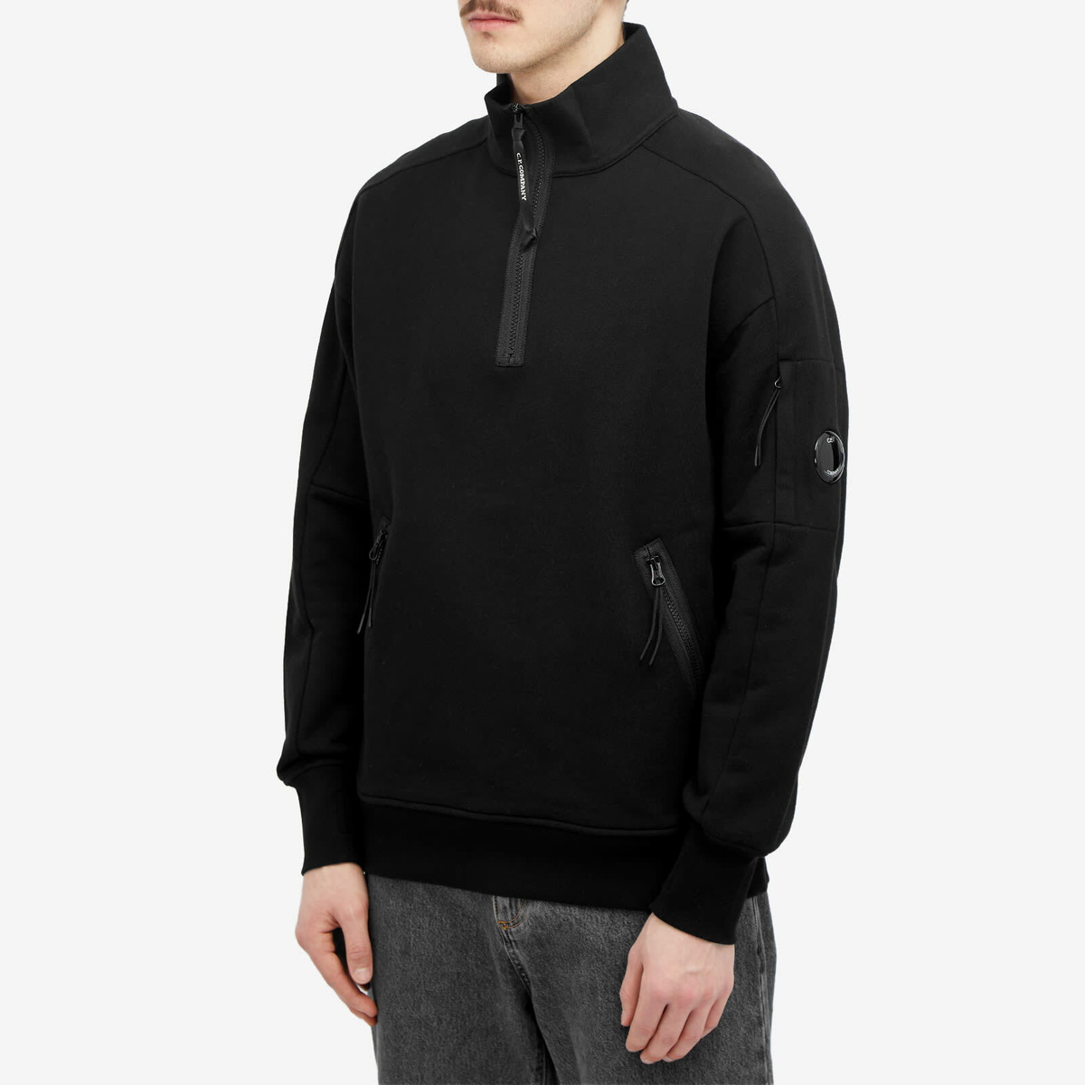 C.P. Company Men's Diagonal Raised Fleece Zipped Sweatshirt