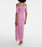 Rabanne Off-shoulder lace midi dress