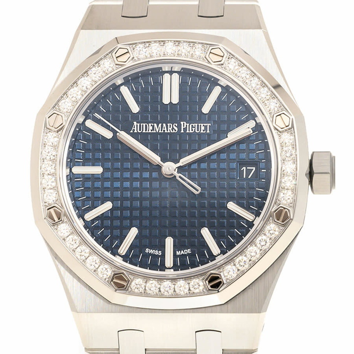 Photo: Audemars Piguet Royal Oak ''50th Anniversary'' Automatic Diamond Blue Dial Ladies Watch 15551ST.ZZ.1356ST.02