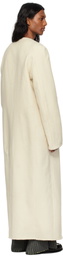 Stanley Raffington Off-White Collarless Coat