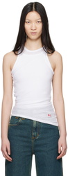 Eckhaus Latta White Spiral Tank Top