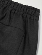 Saman Amel - Straight-Leg Wool Drawstring Shorts - Gray