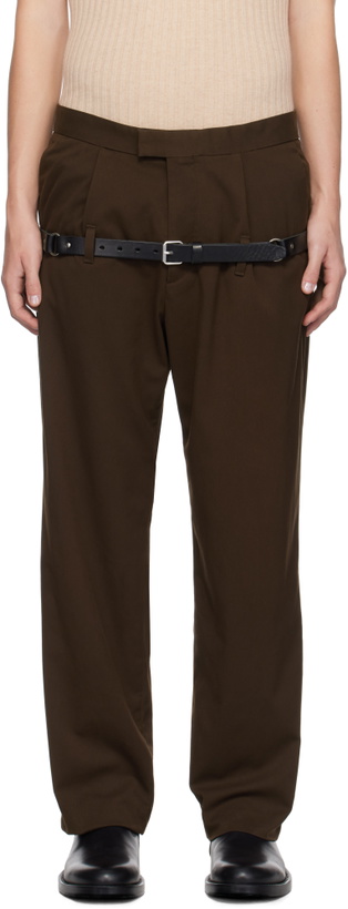 Photo: HODAKOVA Brown Inside Out Waist Trousers