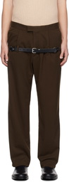 HODAKOVA Brown Inside Out Waist Trousers