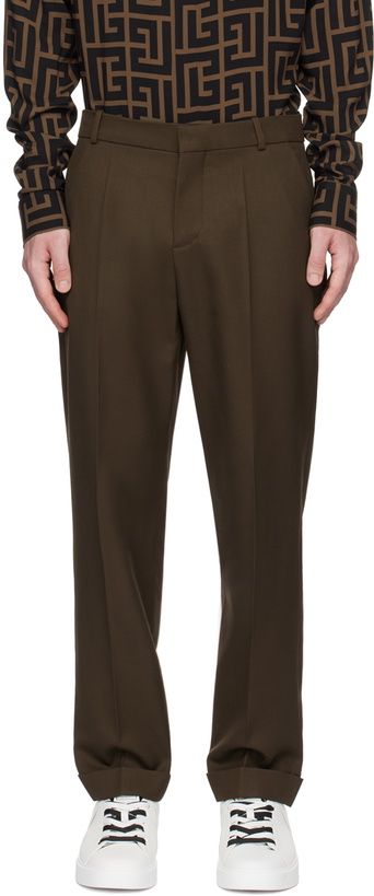 Photo: Balmain Brown Four-Pocket Trousers