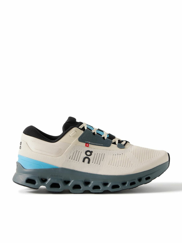 Photo: ON - Cloudstratus 3 Rubber-Trimmed Mesh Running Sneakers - Gray