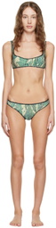 Luna Del Pinal SSENSE Exclusive Green Bikini