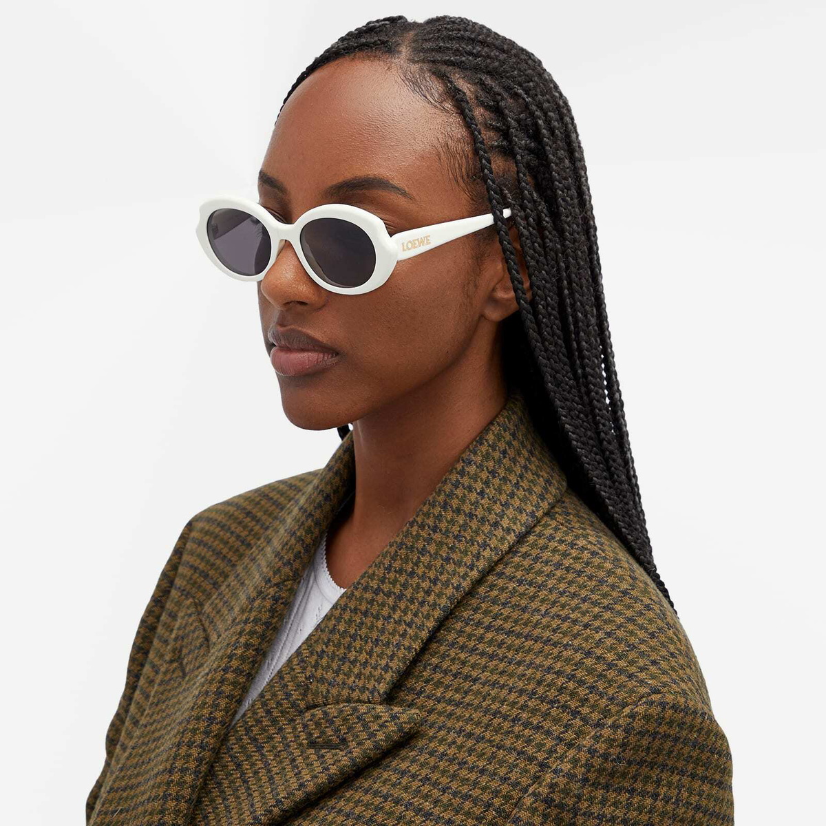 ロエベ Loewe Eyewear Rectangular Slim Sunglasses Rectangular Slim sunglasses Brown - LOEWE