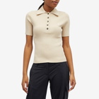 Courrèges Women's Courrges Knit Polo Top in Cappuccino