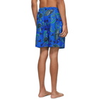 Givenchy Blue Floral Printed Long Swim Shorts