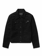 TOM FORD - Stretch-Cotton Moleskin Trucker Jacket - Black