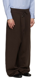 Hed Mayner Brown Embroidered Sweatpants