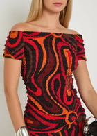 Pucci Printed Seersucker top Orange