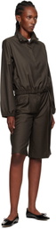 Loulou de Saison Brown Adler Virgin Wool Bermuda Shorts