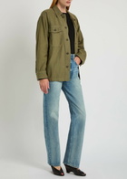 Nili Lotan Howard Cotton Overshirt Olive