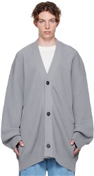 Hed Mayner Gray Cotton Cardigan