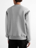 Alexander McQueen - Logo-Embroidered Cotton-Jersey Sweatshirt - Gray